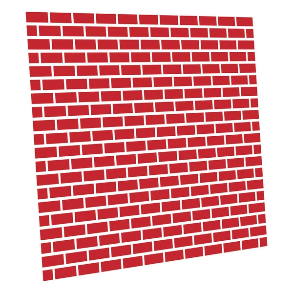 Rode Brickwall Bakstenen Muur Metselwerk Metselwerk Bouw Architectuurconcepten Icoon Voorraadillustratie — Stockvector