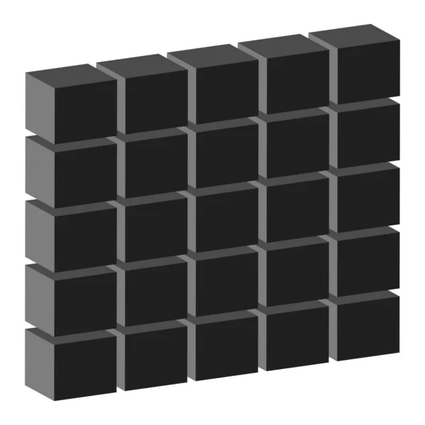 Mauer Block Barrikadenkonzept Mauerwerk Mauerwerk Hindernissymbol Logo — Stockvektor