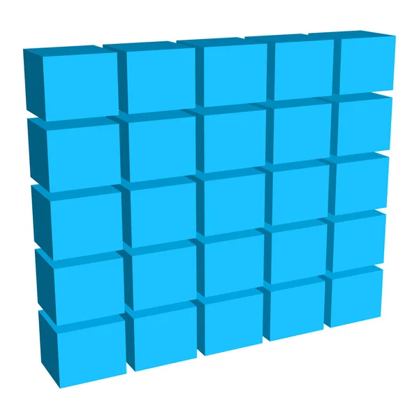 ブロック バリケードのコンセプトグラフィック 石積み 障害物のシンボル — ストックベクタ