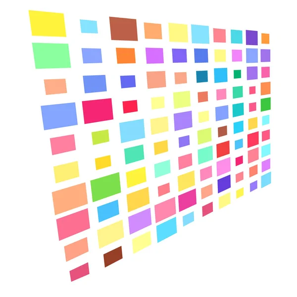 Tessellazione Mosaico Colorato Quadrati Colore Chiaro Modello Rettangoli — Vettoriale Stock