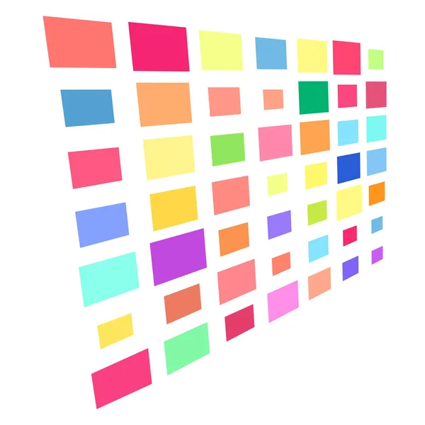 Teselización Mosaico Colorido Cuadrados Color Claro Patrón Rectángulos — Archivo Imágenes Vectoriales