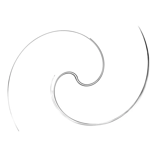 Spirales Tourbillons Tourbillons Hélix Volute Forme Escargot — Image vectorielle