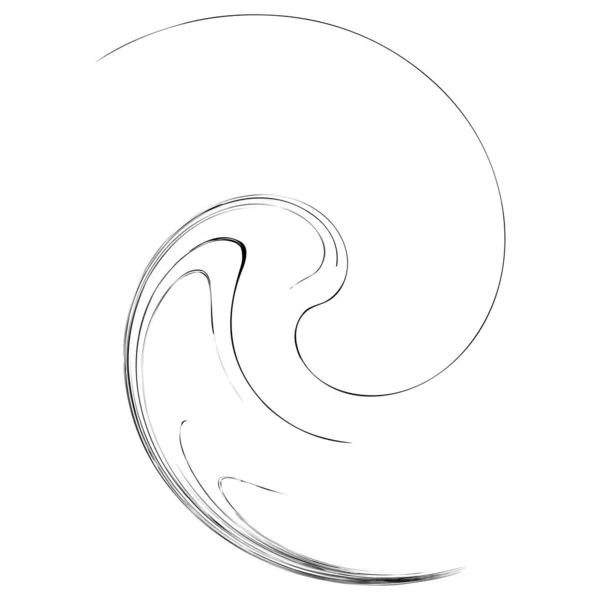 渦巻き旋回 ヘリックス ボリューム カタツムリの形 — ストックベクタ