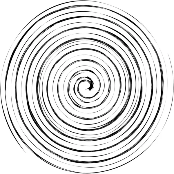 Grungy Textured Spirals Swirls Twirls Helix Volute Snail Shape — Stock Vector