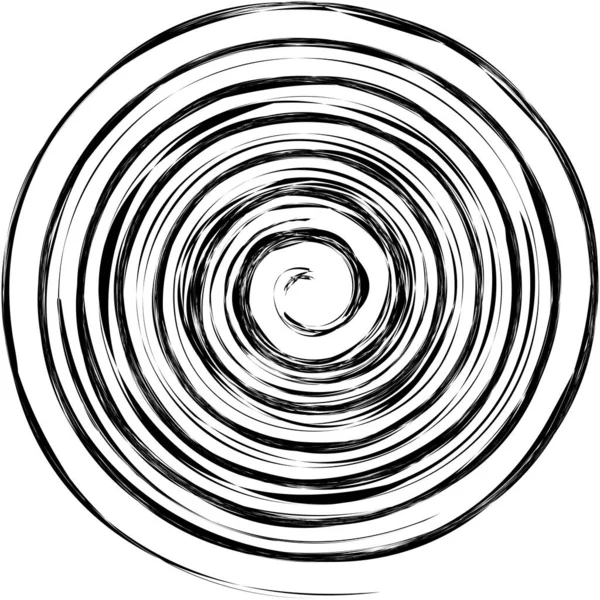 Grungy Spirales Texturées Tourbillons Tourbillons Hélix Volute Forme Escargot — Image vectorielle