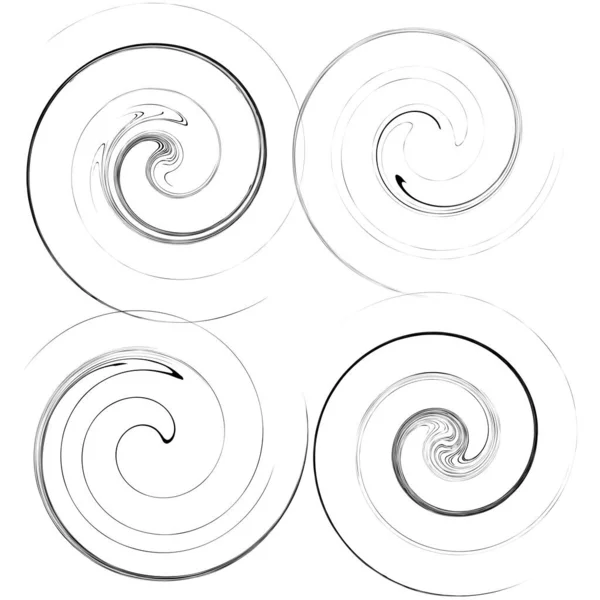 Spiraler Virvlar Virvlar Helix Volut Snigelform — Stock vektor