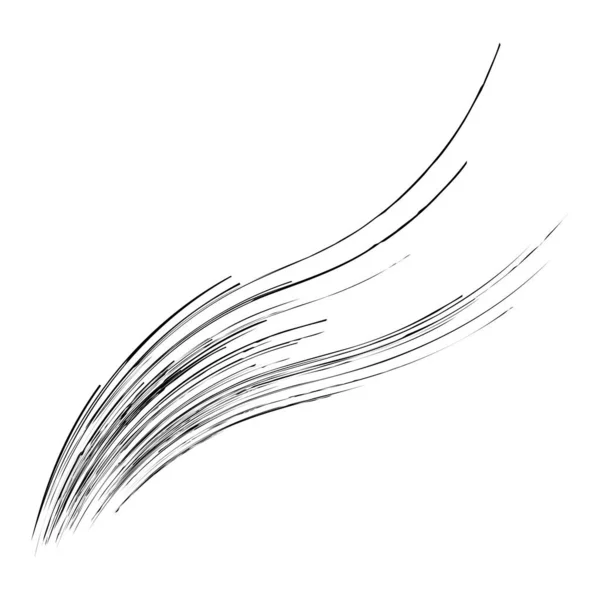 有机杂草 草状卷曲 波浪形线条 — 图库矢量图片
