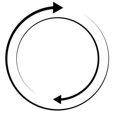 Dönen oklar. Eş merkezli, dairesel ve dairesel ok elementi. Döngüsel imleç, imleç simgesi