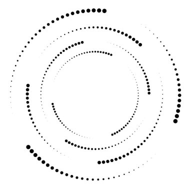 Daireler, noktalı, noktalar girdap elementi. Puantiyeli, benekli koklear ve volt tasarım elementi
