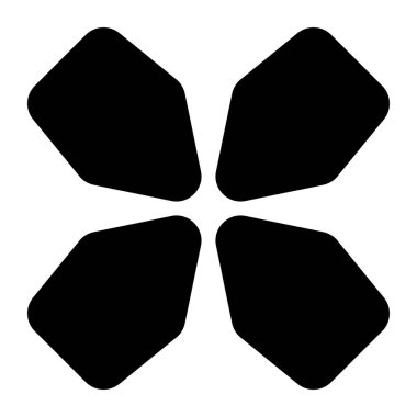 Basit dekorasyon şekilleri, elementler. Soyut motif, mandala klip- art