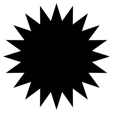 Yıldız patlaması, güneş patlaması radyal, yayılan motif, mandala klip- art vektör