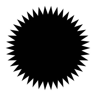 Yıldız patlaması, güneş patlaması radyal, yayılan motif, mandala klip- art vektör