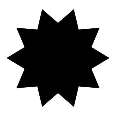 Yıldız patlaması, güneş patlaması radyal, yayılan motif, mandala klip- art vektör