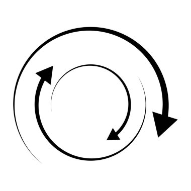 Dönen oklar. Eş merkezli, dairesel ve dairesel ok elementi. Döngüsel imleç, imleç simgesi