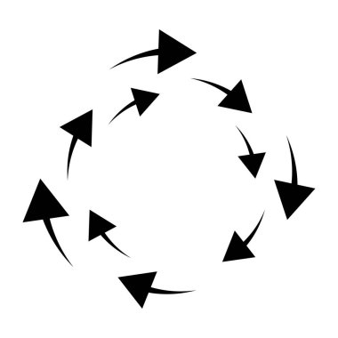 Dönen oklar. Eş merkezli, dairesel ve dairesel ok elementi. Döngüsel imleç, imleç simgesi