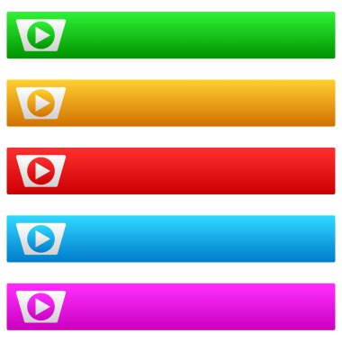 Renkli pankart, düğme, boş, boş mesaj için boşluk, metin