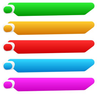 Renkli pankart, düğme, boş, boş mesaj için boşluk, metin