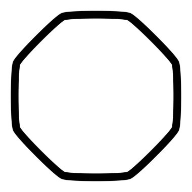 Yuvarlak sekizgen hatlı, ana hatlı. Yumuşak, pürüzsüz tasarım ögesi