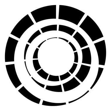 Kesik çizgiler sarmal, girdaplar ve girdaplar. Eş merkezli ve dairesel volt, sarmal vektör elementi