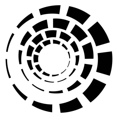 Kesik çizgiler sarmal, girdaplar ve girdaplar. Eş merkezli ve dairesel volt, sarmal vektör elementi