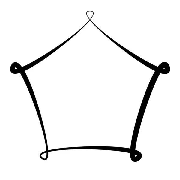 抽象的なマンダラ モチーフのアイコンとシンボル 輪郭の幾何学的形状 — ストックベクタ