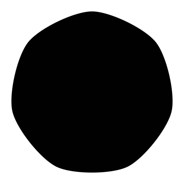Forma Polígono Redondeado Negro Elemento Diseño Suave Suave — Archivo Imágenes Vectoriales