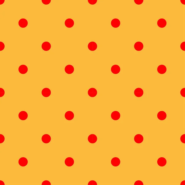 Pop Art Komiczne Żółto Czerwone Kropki Kółka Płynnie Powtarzalny Wzór — Wektor stockowy