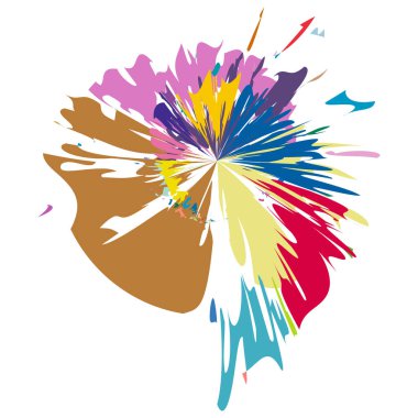 İğrenç, iğrenç ve dokulu daire. Boya fırçası, fırça darbesi vektörü. Mürekkep, sıvı ve sıvı kenar sıçrama efekti