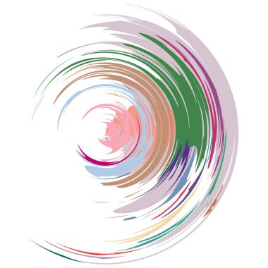 İğrenç, iğrenç ve dokulu daire. Boya fırçası, fırça darbesi vektörü. Mürekkep, sıvı ve sıvı kenar sıçrama efekti