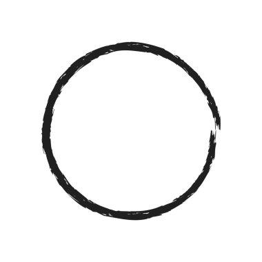 İğrenç, iğrenç ve dokulu daire. Boya fırçası, fırça darbesi vektörü. Mürekkep, sıvı ve sıvı kenar sıçrama efekti