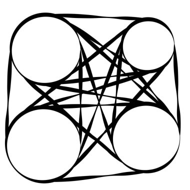 Soyut motif, mandala şekil tasarım elementleri