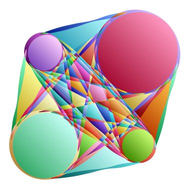 Soyut motif, mandala şekil tasarım elementleri