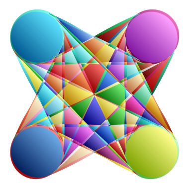 Soyut motif, mandala şekil tasarım elementleri