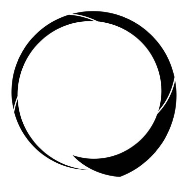 Döngüsel daire, sarmal, volta elementi. Döndürme, santrifüj ve dönme etkisiyle eş merkezli şekil. Döndürme, döndürme ve döndürme vektör illüstrasyonu