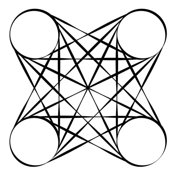 Motivo Abstracto Elementos Diseño Forma Mandala — Vector de stock
