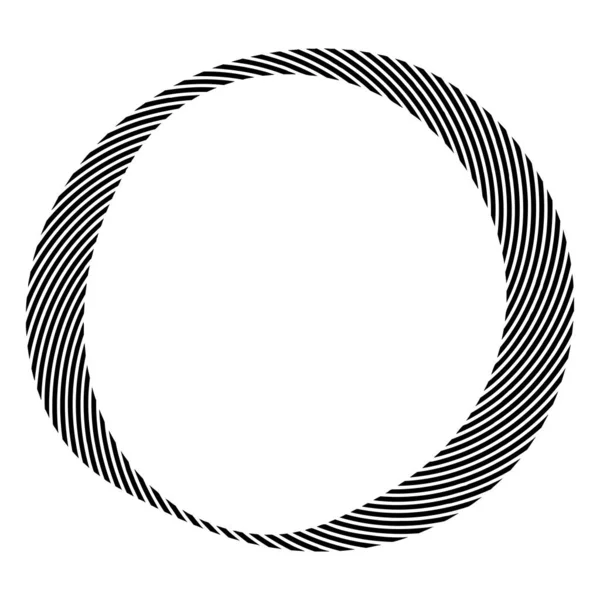 Döngüsel daire, sarmal, volta elementi. Döndürme, santrifüj ve dönme etkisiyle eş merkezli şekil. Döndürme, döndürme ve döndürme vektör illüstrasyonu