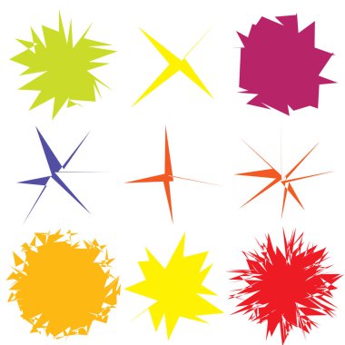 Kenarlı, geometrik rastgele amorf, biçimsiz şekil, element vektörü