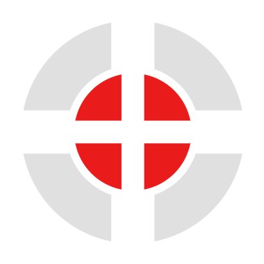 Çapraz saç, reticle, hedef simge, sembol ve logo. Doğruluk, hassasiyet, odaklanma konsepti çizimi