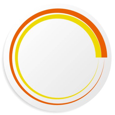 Boş ve boş daire şekli, daire tasarım elementi. Dairesel çerçeve, telif uzayı sınırı