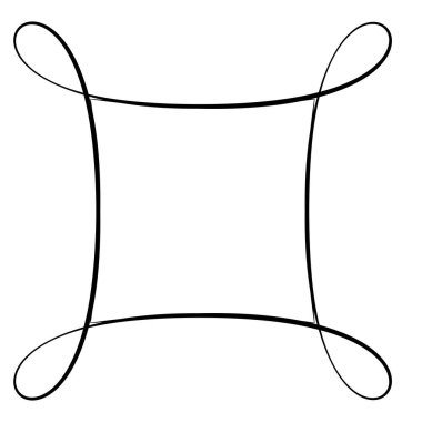 Soyut çizgi şekli. Yaratıcı motif, mandala tasarım ögesi