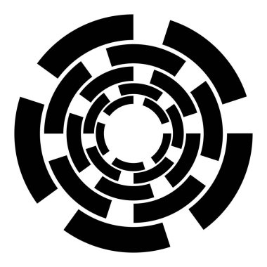 Kesik çizgiler sarmal, girdaplar ve girdaplar. Eş merkezli ve dairesel volt, sarmal vektör elementi