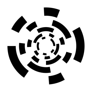 Kesik çizgiler sarmal, girdaplar ve girdaplar. Eş merkezli ve dairesel volt, sarmal vektör elementi