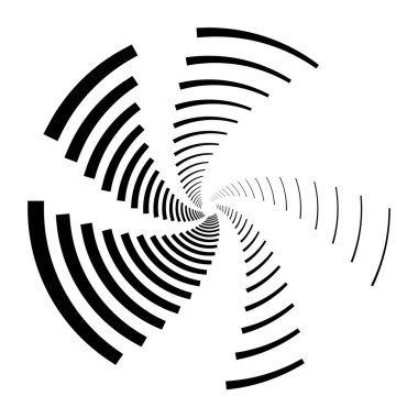 Kesik çizgiler sarmal, girdaplar ve girdaplar. Eş merkezli ve dairesel volt, sarmal vektör elementi