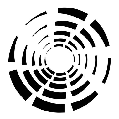 Kesik çizgiler sarmal, girdaplar ve girdaplar. Eş merkezli ve dairesel volt, sarmal vektör elementi