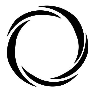 Döngüsel daire, sarmal, volta elementi. Döndürme, santrifüj ve dönme etkisiyle eş merkezli şekil. Döndürme, döndürme ve döndürme vektör illüstrasyonu