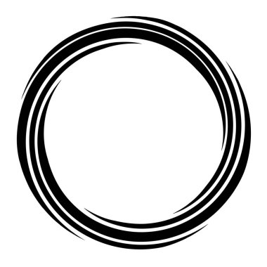 Döngüsel daire, sarmal, volta elementi. Döndürme, santrifüj ve dönme etkisiyle eş merkezli şekil. Döndürme, döndürme ve döndürme vektör illüstrasyonu