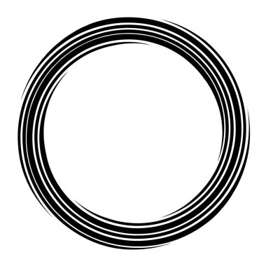 Döngüsel daire, sarmal, volta elementi. Döndürme, santrifüj ve dönme etkisiyle eş merkezli şekil. Döndürme, döndürme ve döndürme vektör illüstrasyonu