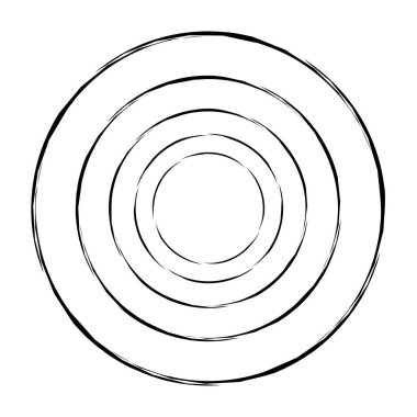 Döngüsel daire, sarmal, volta elementi. Döndürme, santrifüj ve dönme etkisiyle eş merkezli şekil. Döndürme, döndürme ve döndürme vektör illüstrasyonu