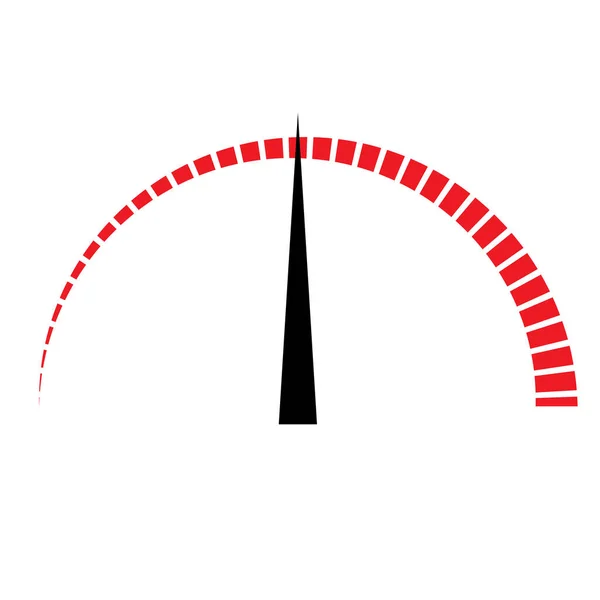 Guage Meter Füllstandsanzeige Symbol Kalibrierung Benchmark Messdiagramm Graphenvektordarstellung — Stockvektor