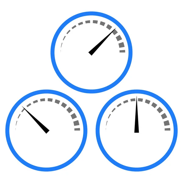 Guage Meter Niveau Indicator Icoon Kalibratie Benchmark Maattabel Grafiek Vectorillustratie — Stockvector